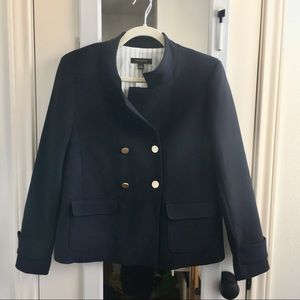 NWT Ann Taylor Double Breasted Navy Blazer Sz6